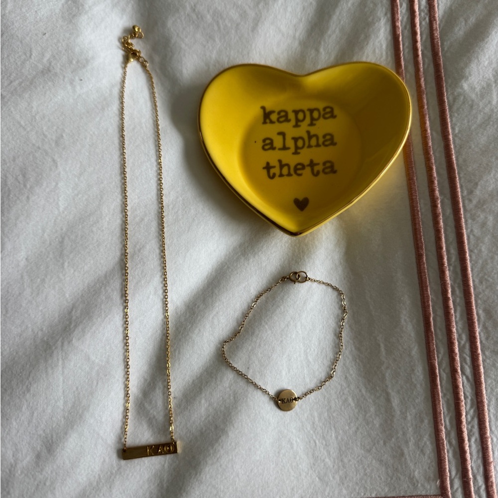 Kappa Alpha Theta Jewelry Bundle with Dish